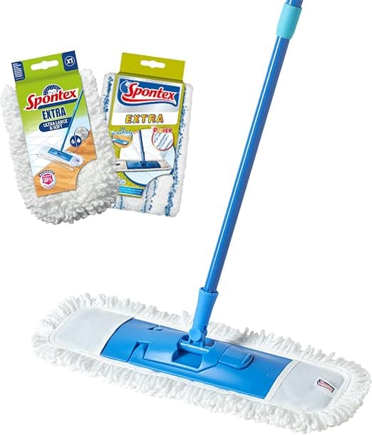 Spontex Extra Flat, mopa plana de microfibra 45 cm